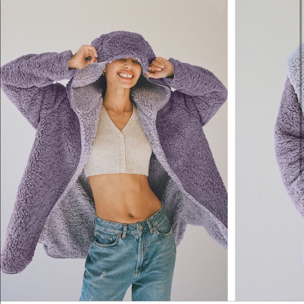 UO Carmella reversible teddy coat